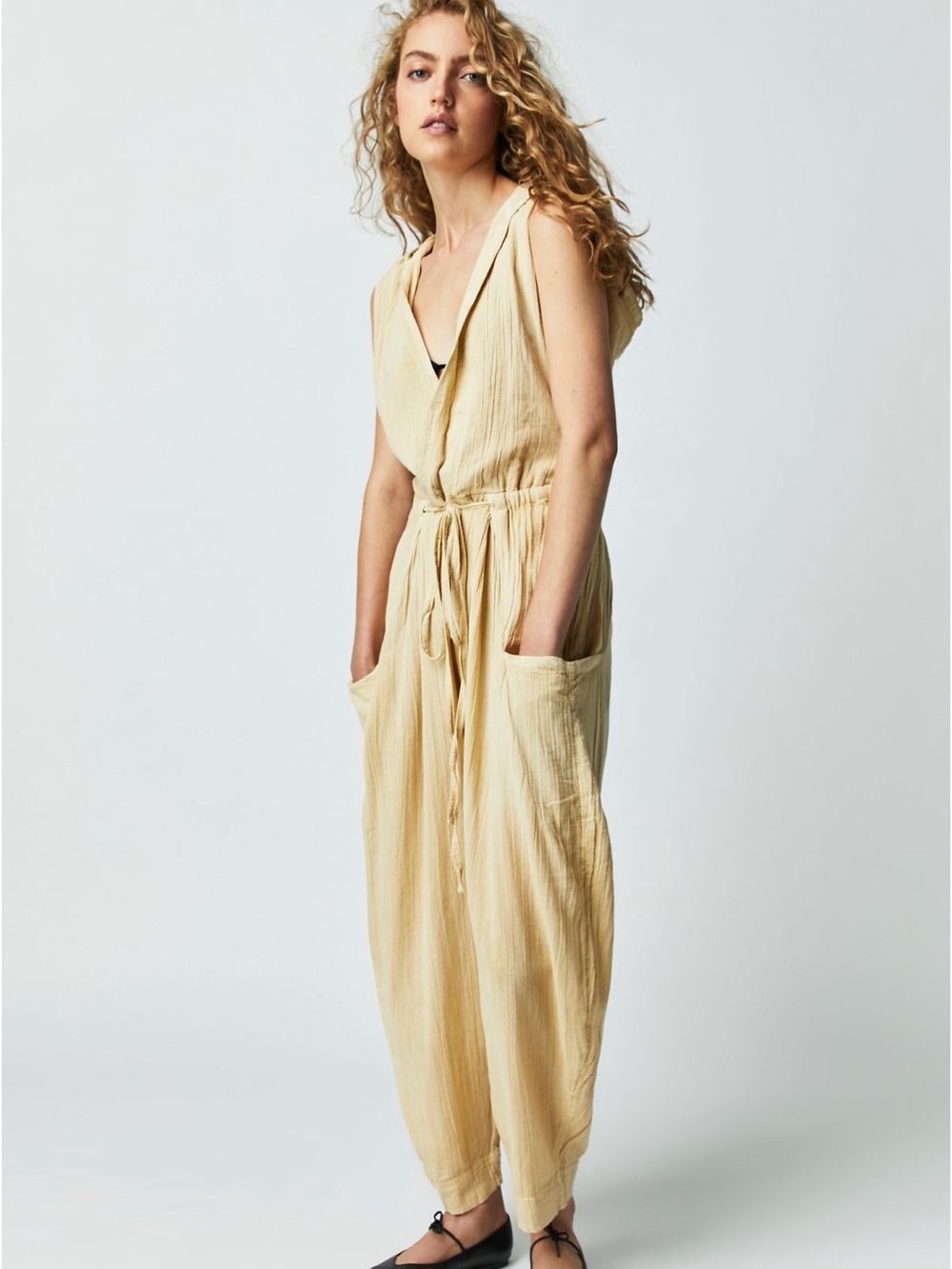 Free People Unhidden Hoodie One Piece: Warm Camel